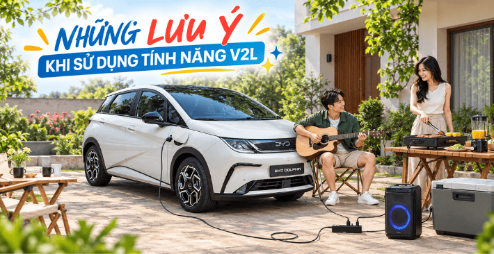 Những lưu ý khi sử dụng tính năng V2L của xe BYD an toàn, hiệu quả 